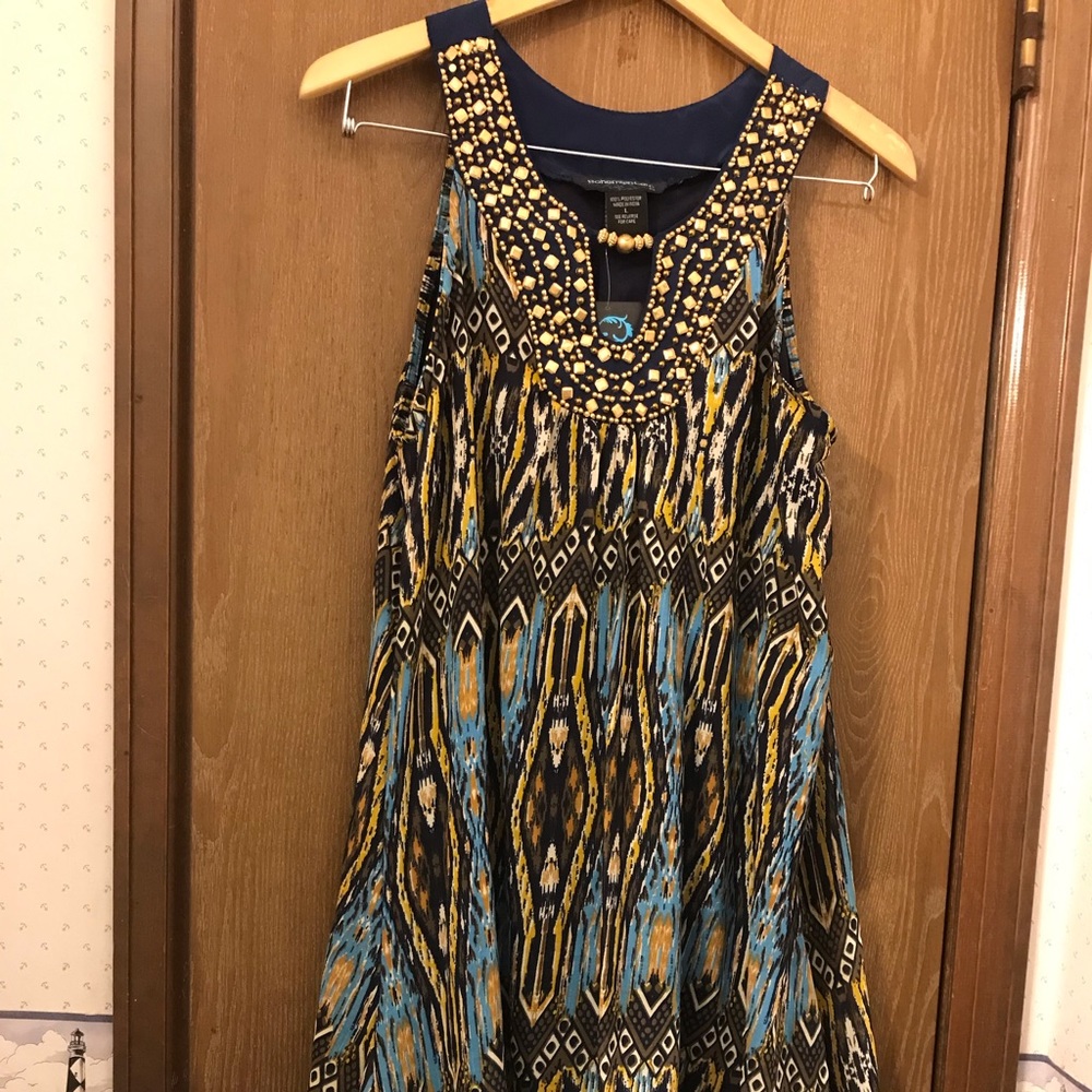 Bohemian Cafe,  tea length tank top sundress